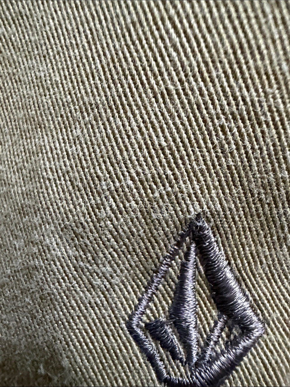 Volcom Men's Olive Flat Front Chino Shorts - Picture 5 of 6